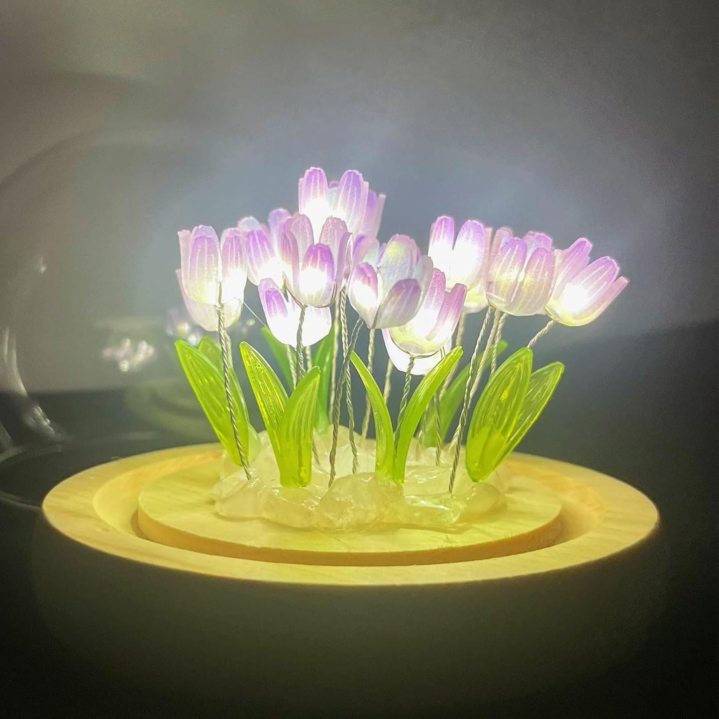 20 Tulip Round Crystal Lamp