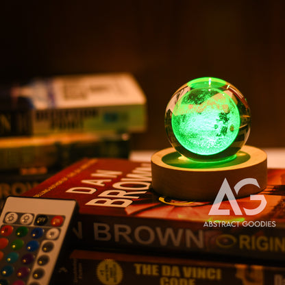 3D Crystal Ball Lamp - 16 Color Magic (Moon)