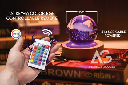 3D Crystal Ball Lamp - 16 Color Magic (Rain Cloud)